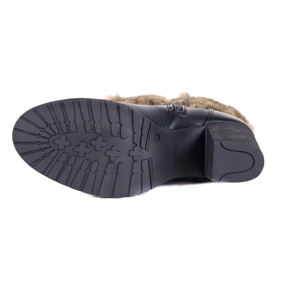 Women's 10" Faux Fur Lined Leather Short Boots - Picture 3 of 3